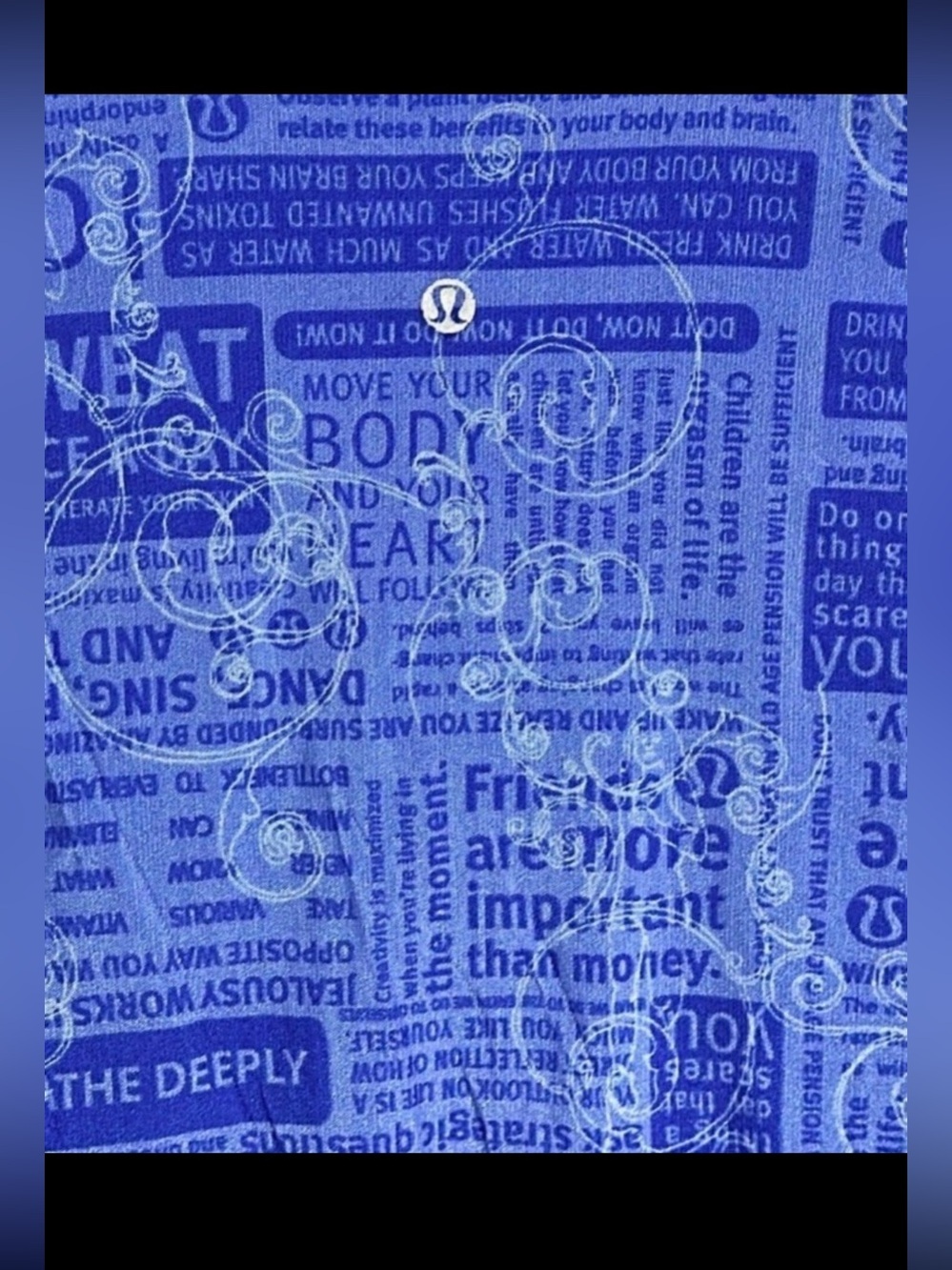 Lululemon Define Jacket Blue Manifesto Print Luon Full Zip Size 4 - Picture 8 of 10
